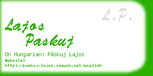 lajos paskuj business card